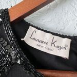 Kazar Black Silk Vintage Beaded Short Sleeve Mini Cocktal Dress Size Large Photo 5