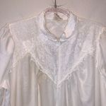 Unique Vintage Le Voy's Size XL Vintage White Long Chiffon Robe Peignoir Lingerie Nightgown Photo 1