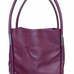 Neiman Marcus Purse Burgundy Faux Leather Tote Maroon Shoulder Bag Photo 0