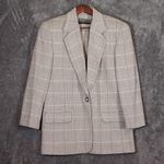 Linda allard Ellen Tracy vintage wool silk cashmere blend one button blazer Size 12 Photo 1