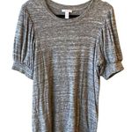 Daily Ritual Super Soft Terry Gray Puff Sleeve Shirt size large Photo 0