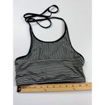 Madewell  Striped Halter Top‎ Cropped Swim Top Black White XS Photo 1
