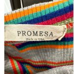 Prómesa Rainbow Gray Stripe Skirt Womens Small/Medium Stretch Fold Down Waist by Promesa Photo 3