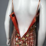 Max and Cleo  Satin Floral Sweetheart Neckline A Line Pleated Dress Size 4 Photo 3