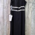 Sequin Hearts Sz 13 Black Slitted Sleeveless Halter Top Full Length Form… Photo 2