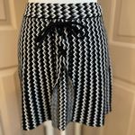 Candie's Candie’s black & white chevron stripe sweater mini skirt w/lace-up detail. Sz XS Photo 0