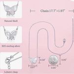 Beautiful W initial butterfly necklace, perfect gift Photo 1