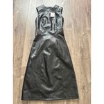 ZARA  Black Faux Leather Sleeveless Midi Dress Size S New with Tags Photo 2