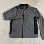 Under Armour Women M Fleece Jacket Coldgear Loose Fit Gray Zip Front Light Coat Photo 0