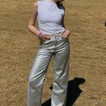 Pull & Bear silver denim pants Photo 3