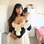 House Of CB  'Alana' Black &‎ Cream Off Shoulder Dress NWOT size L Taller Photo 9