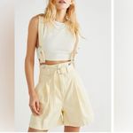 Free People  FP Women’s Bittersweet Shortall Shorts Overalls In Sunlit Yellow 25 Photo 7