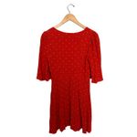 Free People All Yours Mini Dress Women’s Size 2 Flame Orange Polka Dot Tie Front Photo 4