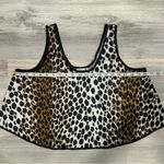 Vintage Alan R. Crop Top Tank Leopard Print Oversized Satin USA Made Size L Tan Size L Photo 1