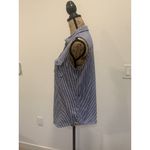 (167) Eden & Olivia shorts sleeves womens blouse size M Blue and white color Size M Photo 2
