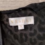 Meshki  Black Leopard Print Seara Devorah Mini Bodysuit Dress Size Small Photo 3