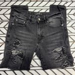 Women’s Amiri MX1 Bandana Patch Distressed Black Skinny Jeans in size 28 Photo 3