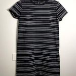 Forever 21 black and white striped t-shirt dress casual comfortable summer women Photo 0