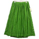Kate Spade kate spade new york x Target Women's Green Eyelet Volume Midi Skirt Small Photo 0