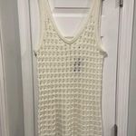 NWT Uncharted Threads Size M Cream Stretchy Knit Crochet Terry Cover Up Dress White Size M Photo 0