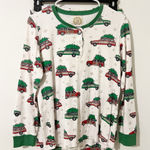 SET The Beaufort Bonnet Christmas Wagon Tree Pajama Top and Pant Size Medium M White Photo 0