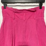 & Other Stories & Other Stories Paperbag High Waisted Wide Leg Shorts Lyocell Linen Pink Size 4 Photo 13