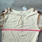 Free People NEW  Vintage Combo Light Magic Henley Blouse Small Photo 8