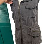 Caslon  Petite XS dark blue grey utility vest cotton blend versatile styling NWOT Photo 5