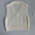 Altar'd State Altar’d State cable knit v neck cropped sweater vest in white size medium Photo 4