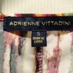 Adrienne Vittadini  Size Small Multicolor Abstract V-Neck Shirred Waist Blouse Photo 3