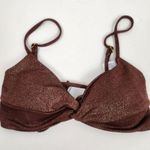 l*space L* Shimmer Ringo Bikini Top in Cafe Brown Size XS NWT Photo 1