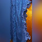 ZARA  Metallic Blue Wool blend Cable Knit Frayed Sleeveless Crop Top size s Photo 11