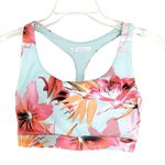 Forever 21 Light Blue Tropical Floral Print Active Wear Bra Legging Set Womens Photo 4