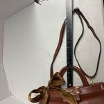 London Fog Vegan Leather Shoulder Satchel Handbag Brown Photo 3