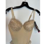 Body Beautiful Womens Size Small Shapewear Bodysuit Tan Nude Lace Adjustable NWT Photo 2