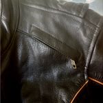 Leather & Hawgs Biker Jacket Genuine Leather Women’s Size Med Moto Motorcycle Black Photo 14