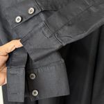 Three graces black cotton, long sleeve button front shirt dress midi/maxi 12 Photo 4