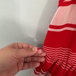 Rewind  Red Striped Fitted Waist Mini Dress Sleeveless Women's Size Small Photo 4