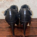 via spiga  Women’s Black Leather Peep Toe Booties Size 5.5 Photo 3