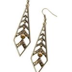 Paparazzi Flared Flair - Brass Earrings Photo 0