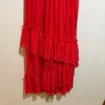 VICI  Carrie in Paris Tie Shoulder Tulle Tiered Polka Dot Midi Dress Photo 5