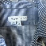 See By Chloe preppy blue and white checkered ladies blouse size 4 US yacht Photo 6