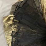 Gunne Sax Jessica McClintock VTG Black Velvet And Gold One Shoulder Dress Sz 5 Photo 5