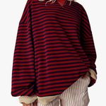 Free People NWOT Classic Striped Crew in the Nautical Combo Photo 2
