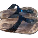 Birkenstock Gizeh Black Patent Thong Sandals size 38 Photo 2