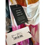 retrofete Ina Chiffon Maxi Dress Bianco Primavera Womens Size Medium Pink Photo 11