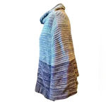 SOL 100% BABY ALPACA Poncho Cardigan Sweater One Size Peru Blue Photo 1