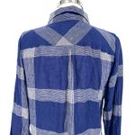 Rails  Charli Linen Blend Button-Down Shirt Patriot Blue White Size Small Photo 5