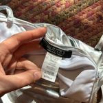 VINTAGE SILVER FOIL CAMI MINI DRESS HOLIDAY NYE Photo 3