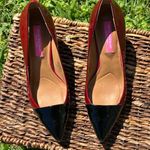 Isaac Mizrahi  Red and Black Low Heel Pumps Size 6 Photo 1